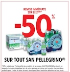 Promo -50% remise immédiate sur le 2ème sur tout san pellegrino à  dans le catalogue Intermarché à Cuisery