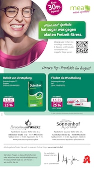 mea - meine apotheke Prospekt Unsere August-Angebote mit 4 Seiten