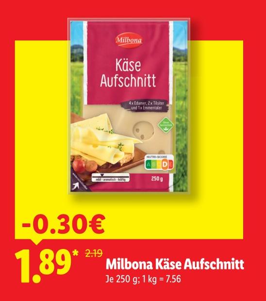 Käse Aufschnitt
