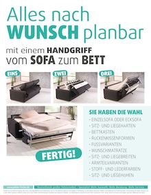 Aktueller Polstermöbel Fischer Neuötting Prospekt "Der Schlafsofa Spezialist" mit 12 Seiten