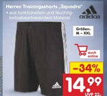 Herren Trainingsshorts "Squadra" Angebote von Adidas bei Netto Marken-Discount Regensburg für 14,99 €