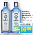 London Dry Gin im Angebot bei E center in Dreieich London Dry Gin Angebote von Bombay Sapphire bei E center Dreieich für 16,99 €