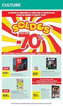 Promotion Console PS5 dans le prospectus Carrefour, valable du 23/06/2026 au 06/07/2026 Promo Console PS5 dans le catalogue Carrefour du moment à la page 63