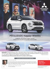 Aktueller Mitsubishi Werkstatt & Auto Prospekt in Gieleroth und Umgebung, "Mitsubishi Happy Weeks" mit 1 Seite, 15.09.2025 - 13.10.2025