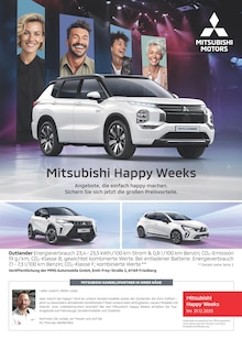 Aktueller Mitsubishi Prospekt "Mitsubishi Happy Weeks" Seite 1 von 1 Seiten