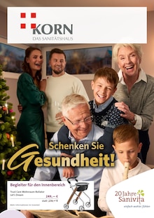 Korn GmbH & Co. KG Prospekt der Woche "Schenken Sie Gesundheit!" Seite 1, 12.11.2025 bis 31.01.2026 für Frankenberg Aktueller Korn GmbH & Co. KG Prospekt "Schenken Sie Gesundheit!" Seite 1 von 6 Seiten für Frankenberg