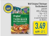 Original Thüringer Rostbratwurst im Angebot bei diska in Pirna Original Thüringer Rostbratwurst Angebote von Wolf bei diska Pirna für 3,49 €
