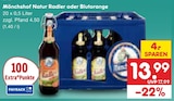 Natur Radler oder Blutorange Angebote von Mönchshof bei Netto Marken-Discount Lippstadt für 13,99 €