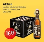 Landbier oder Zwick'l Kellerbier Angebote von Aktien bei Trink und Spare Herdecke für 16,99 €