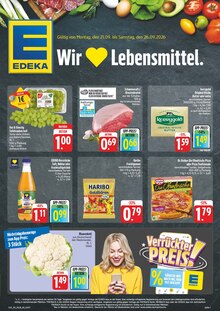 Pizza im EDEKA Prospekt "Wir lieben Lebensmittel!" mit 8 Seiten (Jena)