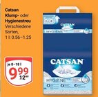 Klump- oder Hygienestreu Angebote von Catsan bei GLOBUS Bad Kreuznach für 9,99 €