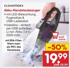 Akku-Handstaubsauger Angebote von CLEANmaxx bei Netto Marken-Discount Reutlingen für 19,99 €