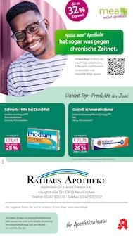 Aktueller mea - meine apotheke Prospekt (Neunkirchen-Seelscheid, 4 Seiten zum blättern mea - meine apotheke Prospekt Unsere Juni-Angebote mit 4 Seiten
