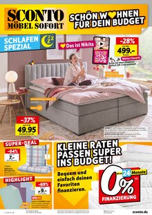 Bettwäsche im Sconto SB Prospekt "SCHLAFEN SPEZIAL" mit 8 Seiten (Erfurt)