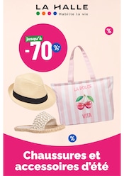 Promos Chaussures dans le catalogue "Chassures et accessoires d'été" de La Halle Chaussures en promo dans le catalogue La Halle à la page 1