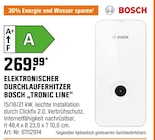 Elektronischer Durchlauferhitzer „Tronic Line“ von BOSCH im aktuellen OBI Prospekt