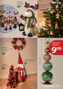 Weihnachtsdekoration Angebot im NKD Prospekt, gültig von 27.10.2025 bis 02.11.2025 Weihnachtsdekoration Angebot im aktuellen NKD Prospekt auf Seite 19