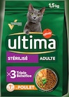 Croquettes pour chat stérilisé adulte au poulet - ULTIMA dans le catalogue Intermarché Super