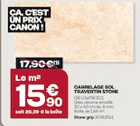 Promo Carrelage sol Travertin Stone à 15,90 € dans le catalogue Gedimat à Saint-Anthème