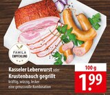 Kasseler Leberwurst oder Krustenbauch gegrillt bei famila Nordost im Bielefeld Prospekt für 1,99 €