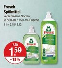 Spülmittel Angebote von Frosch bei V-Markt Regensburg für 1,59 €