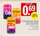 Cola, Spezi oder Limonade Angebote von Paulaner bei WEZ Espelkamp für 0,69 €