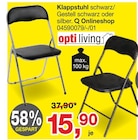 Klappstuhl im Angebot bei Opti-Megastore in Schorndorf Klappstuhl Angebote von opti living bei Opti-Megastore Schorndorf für 15,90 €