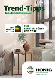 Honig Baustoffe Prospekt "Trend-Tipps FÜR DIE ENERGETISCHE SANIERUNG" für Bad Pyrmont, 8 Seiten, 13.05.2024 - 23.05.2024
