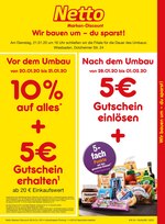 Netto Marken-Discount Prospekt "Wir bauen um - Sie sparen gleich doppelt!", 2 Seiten, für Kelkheim, 20.01.2020 - 25.01.2020 Netto Marken-Discount Prospekt "Wir bauen um - Sie sparen gleich doppelt!", 2 Seiten, für Kelkheim, 20.01.2020 - 25.01.2020