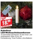 Kabellose LED-Weihnachtsbaumkerzen bei bauSpezi im Ebermannstadt Prospekt für 18,99 €