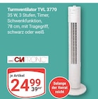 Aktuelles Turmventilator TVL 3770 Angebot bei GLOBUS in Halle (Saale) ab 24,99 €