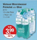 Mineralwasser Prickelnd von Vöslauer im aktuellen V-Markt Prospekt für 3,99 €