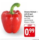 Paprika rot bei EDEKA im St. Blasien Prospekt für 0,99 €