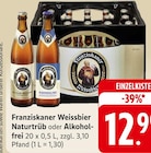 Weissbier Naturtrüb oder Alkoholfrei im Angebot bei E center in Lahr Weissbier Naturtrüb oder Alkoholfrei Angebote von Franziskaner bei E center Lahr für 12,99 €