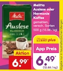 Auslese oder Harmonie Kaffee Angebote von Melitta bei Netto Marken-Discount Frankfurt für 6,49 €