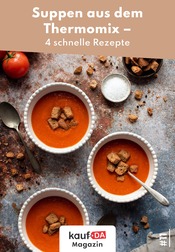 Aktueller Rezepte Prospekt mit Brötchen, "Suppen aus dem Thermomix", Seite 1