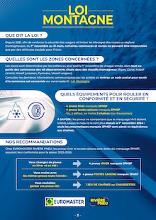 Catalogue Euromaster de la semaine "EUROMASTER" avec 2 pages, valide du 03/11/2025 au 17/11/2025 pour Condom et alentours Prospectus Euromaster de la semaine "EUROMASTER" avec 2 pages, valide du 03/11/2025 au 17/11/2025 pour Condom et alentours