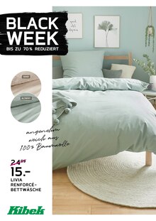 Bettwäsche im aktuellen Kibek Prospekt (Oldenburg) Bettwäsche im Kibek Prospekt "BLACK WEEK" mit 17 Seiten (Oldenburg)