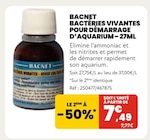 Bactéries vivantes pour démarrage d’aquarium – 27ml - Bacnet en promo chez Animalis Bactéries vivantes pour démarrage d’aquarium – 27ml - Bacnet dans le catalogue Animalis