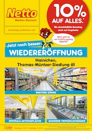 Discounter Prospekt von Netto Marken-Discount Hainichen Netto Marken-Discount Prospekt: "Wiedereröffnung - 10% auf ALLES", 6 Seiten, 24.06.2025 - 28.06.2025
