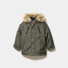 Parka à capuche fausse fourrure vert kaki garçon en promo chez La Halle Parka à capuche fausse fourrure vert kaki garçon dans le catalogue La Halle