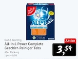 All-in-1 Power Complete Geschirr-Reiniger Tabs von Gut & Günstig im aktuellen Konsum Prospekt für 3,59 €