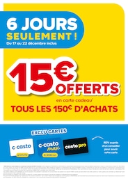 Catalogue Bricolage de Castorama à La Patte d'Oie Prospectus Castorama à La Patte d'Oie, "6 JOURS SEULEMENT !", 1 page, 17/12/2025 - 22/12/2025