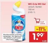 WC-Ente WC Gel Angebote bei Netto Marken-Discount Berlin für 1,99 €