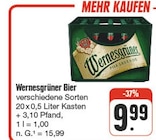 Wernesgrüner Bier bei nah und gut im Gersdorf Prospekt für 9,99 €