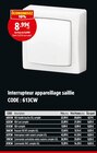 Screwfix Seclin - Promo Interrupteur appareillage saillie Promo Interrupteur appareillage saillie à 8,99 € dans le catalogue Screwfix à Seclin