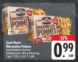 Mikrowellen-Pommes Extra Dünn Angebote von Snack Master bei EDEKA Ansbach für 0,99 €