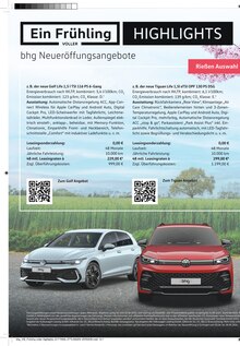 Volkswagen Prospekt Ettlingen "Ein Frühling voller Highlights" mit 8 Seiten
