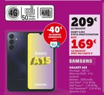 Galaxy A15 - SAMSUNG en promo chez Super U Rennes à 169,00 €