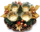 Couronne photophore houx sapin en promo chez Maxi Bazar Couronne photophore houx sapin dans le catalogue Maxi Bazar